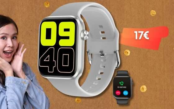 Smartwatch con chiamate Bluetooth, sport e salute: al tuo polso a 17€