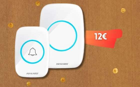 Campanello senza fili con PORTATA 300m, lo installi in 2 secondi (12€)