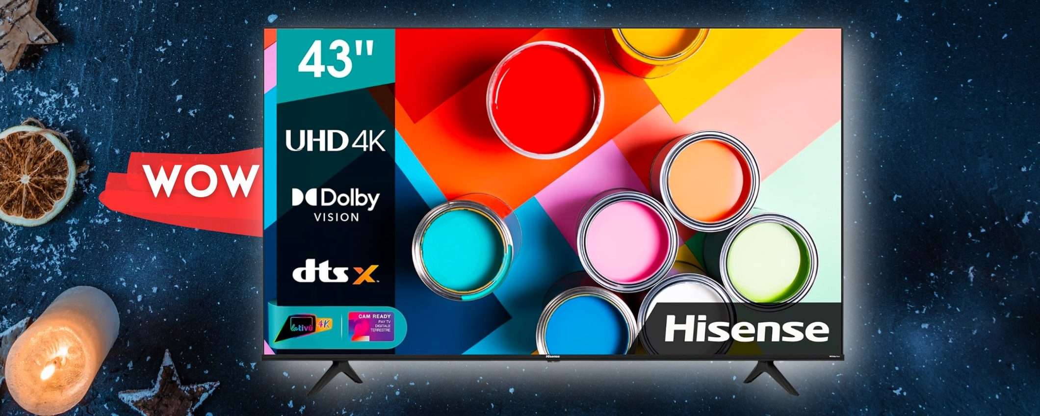 Comandi vocali e immagini uniche: smart TV Hisense 43