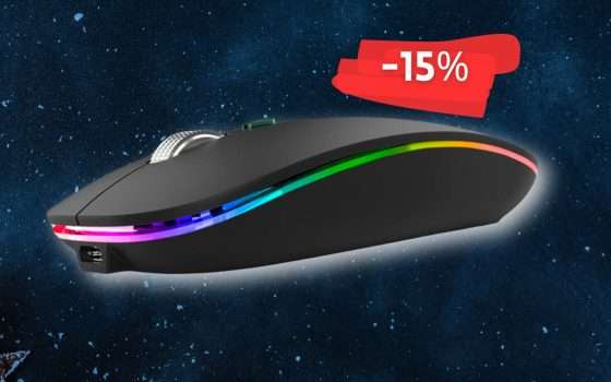 Convenienza senza fili: mouse DOPPIA connettività e ricaricabile (14€)