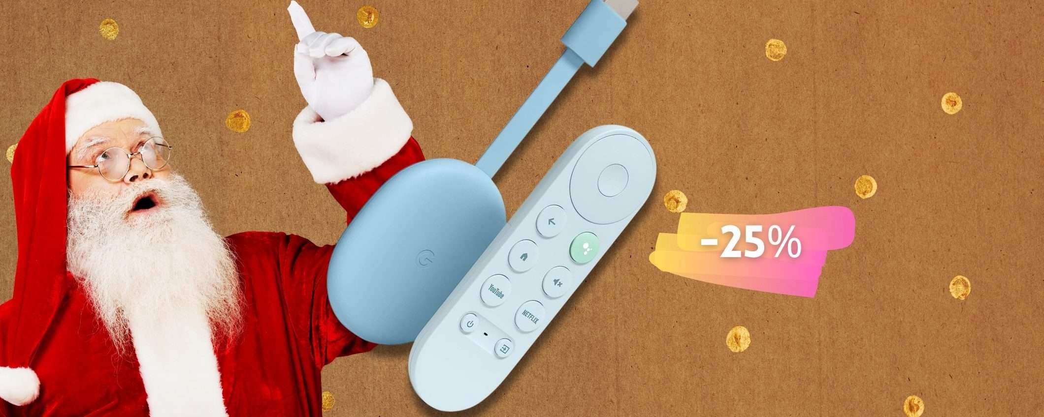 Streaming EASY, Chromecast con ricerca vocale: film, Netflix e altro