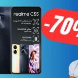 EBAY IMPAZZISCE: sconto del 70% per questo Realme C55!