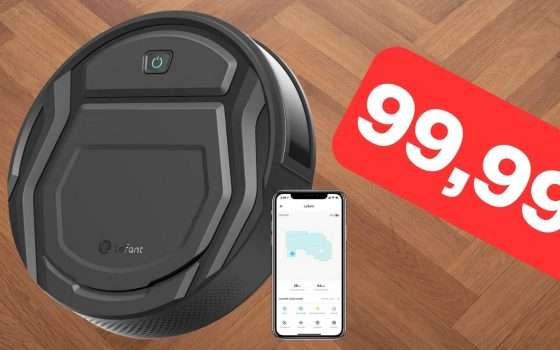 Robot aspirapolvere potente e silenzioso a 99,99€ su Amazon (-57%)