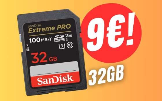 PREZZO BASSISSIMO per la Memoria SD da 32GB di SanDisk!