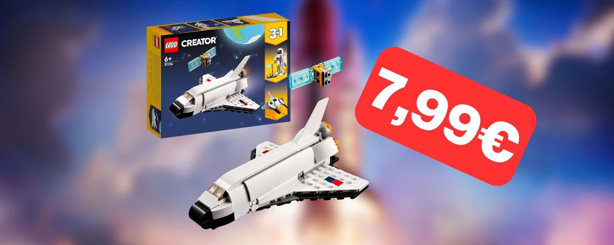 Set LEGO Space Shuttle 3 in 1 a soli 7,99 euro in offerta