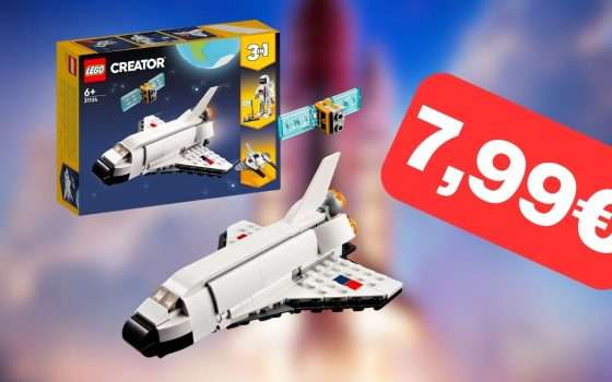 Set LEGO Space Shuttle 3 in 1 a soli 7,99 euro in offerta Amazon