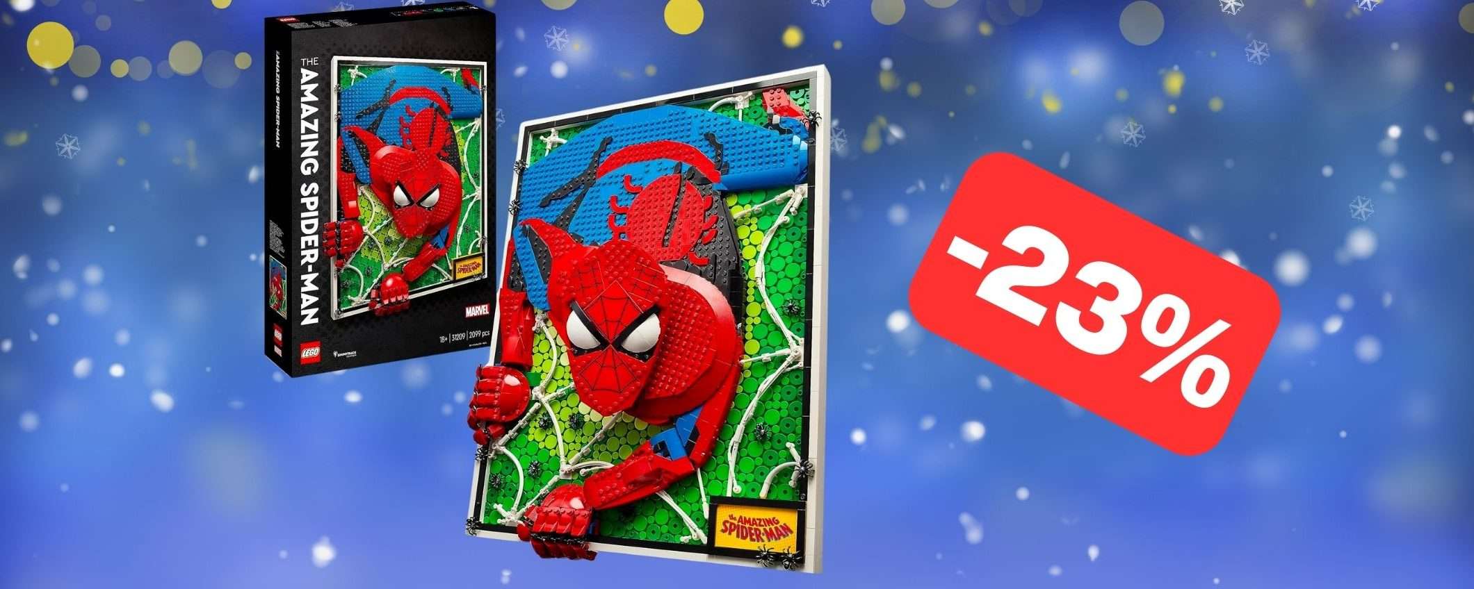 Set LEGO Spider-Man: costruisci un magnifico quadro in 3D! (-23%)