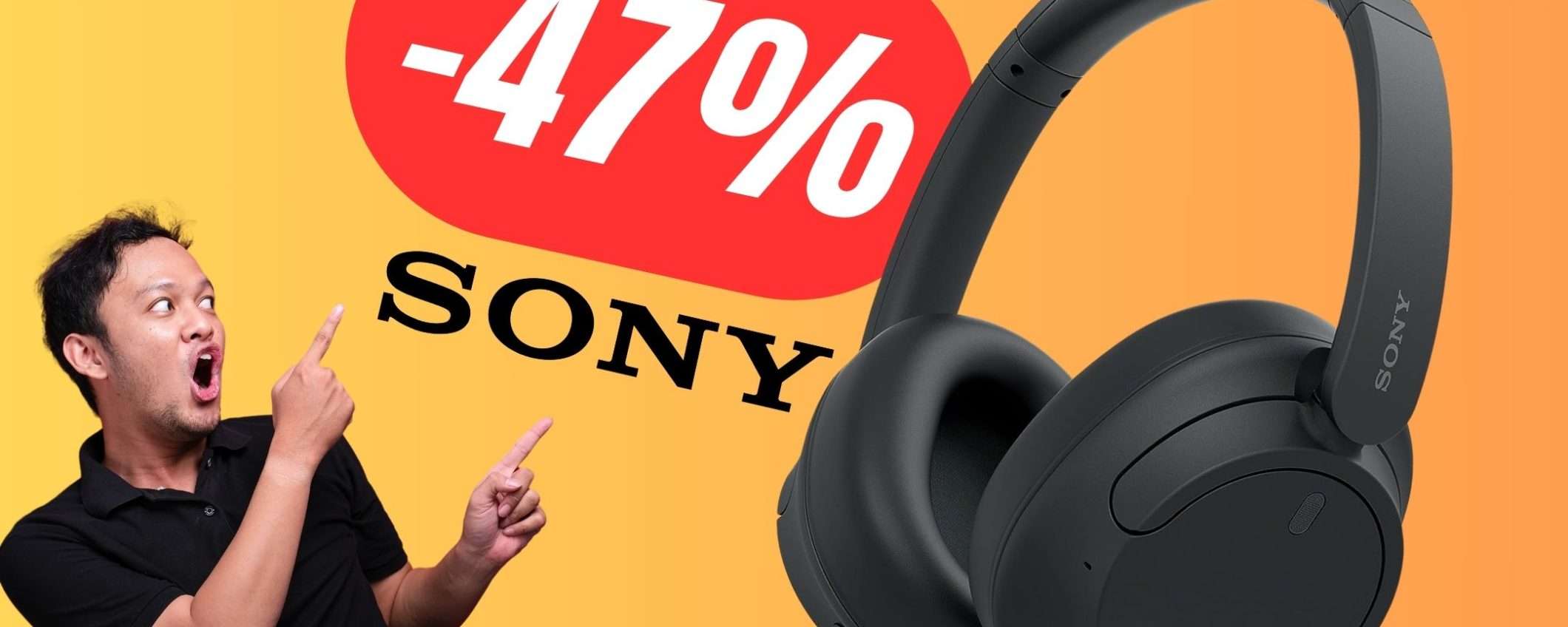 Le ottime Cuffie Sony con Cancellazione del Rumore CROLLANO del -47%