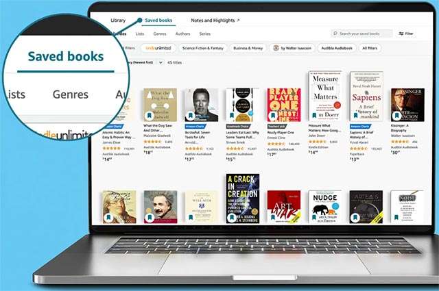 L'interfaccia di Amazon Your Books