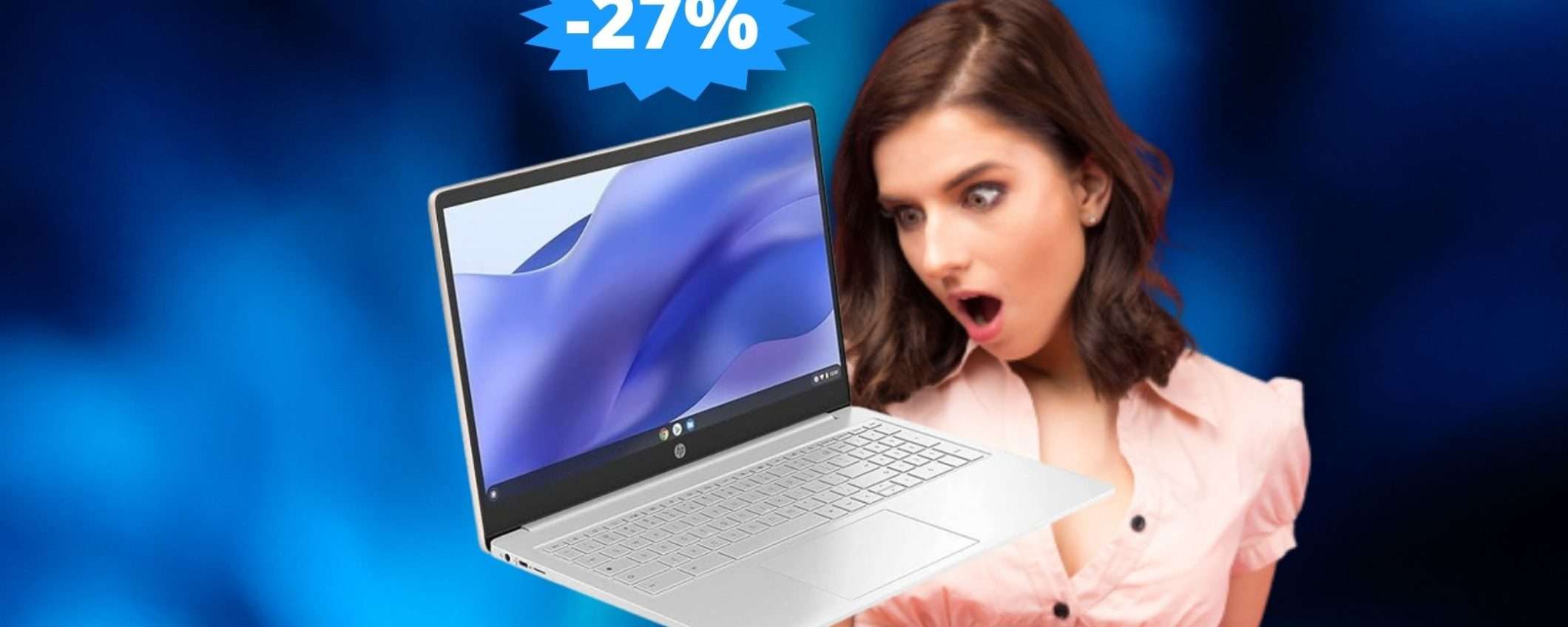 HP Chromebook 15a: sconto ESCLUSIVO del 27% su Amazon