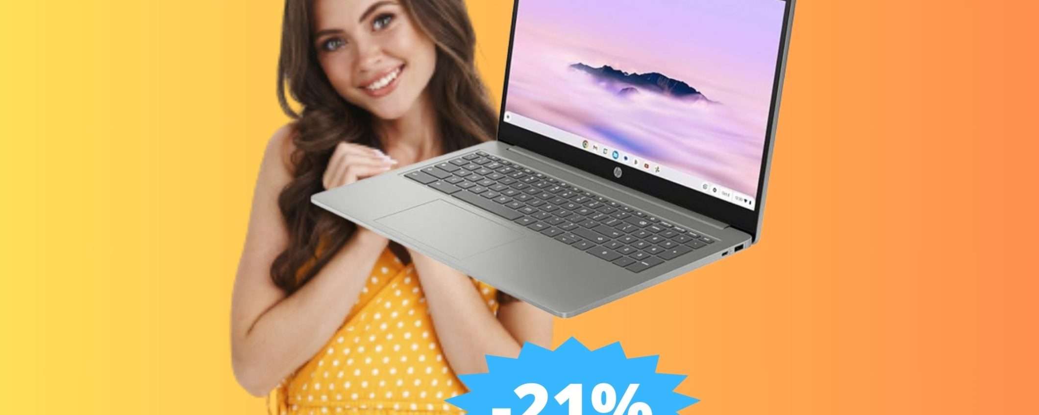 HP Chromebook Plus 15: SUPER sconto del 21% su Amazon