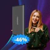 Hard Disk esterno da 500GB: CROLLO del prezzo su Amazon (-46%)