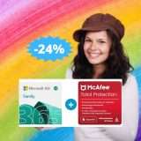 Microsoft 365 + McAfee Total: SUPER sconto del 24% su Amazon