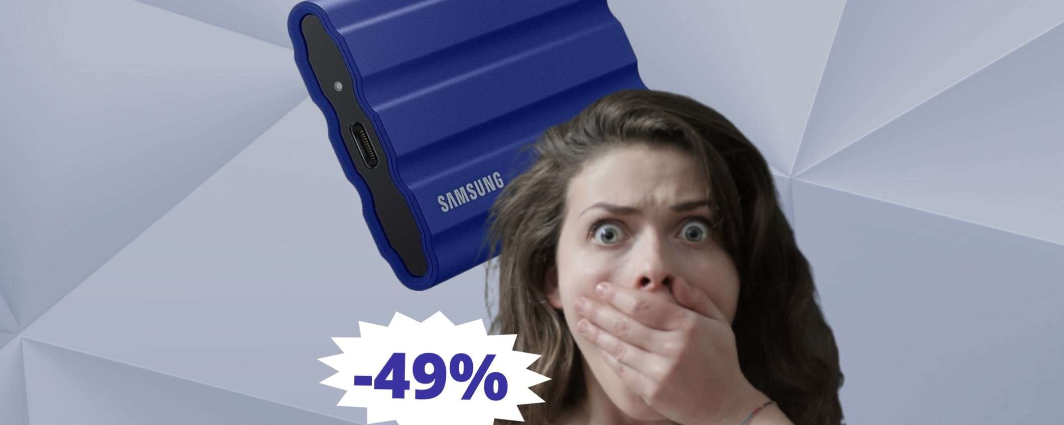 SSD Samsung Memorie T7: AFFARE imperdibile su Amazon (-49%)