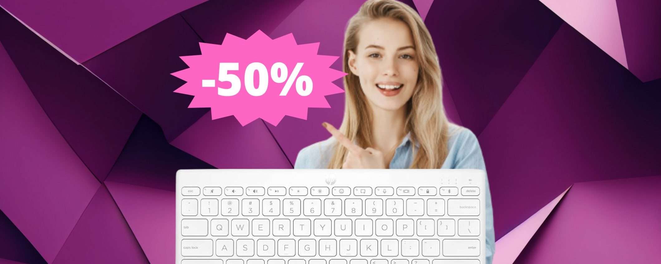 Tastiera HP 350: lavora con stile e risparmia su Amazon (-50%)