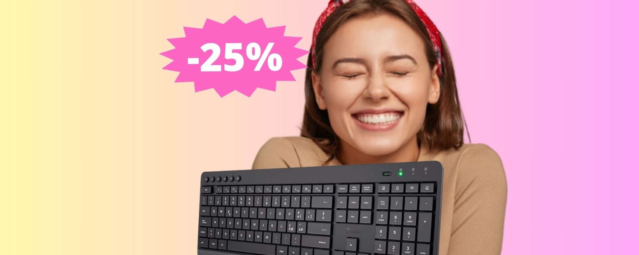 Trust Trezo mouse + tastiera: SUPER sconto del 25% su Amazon