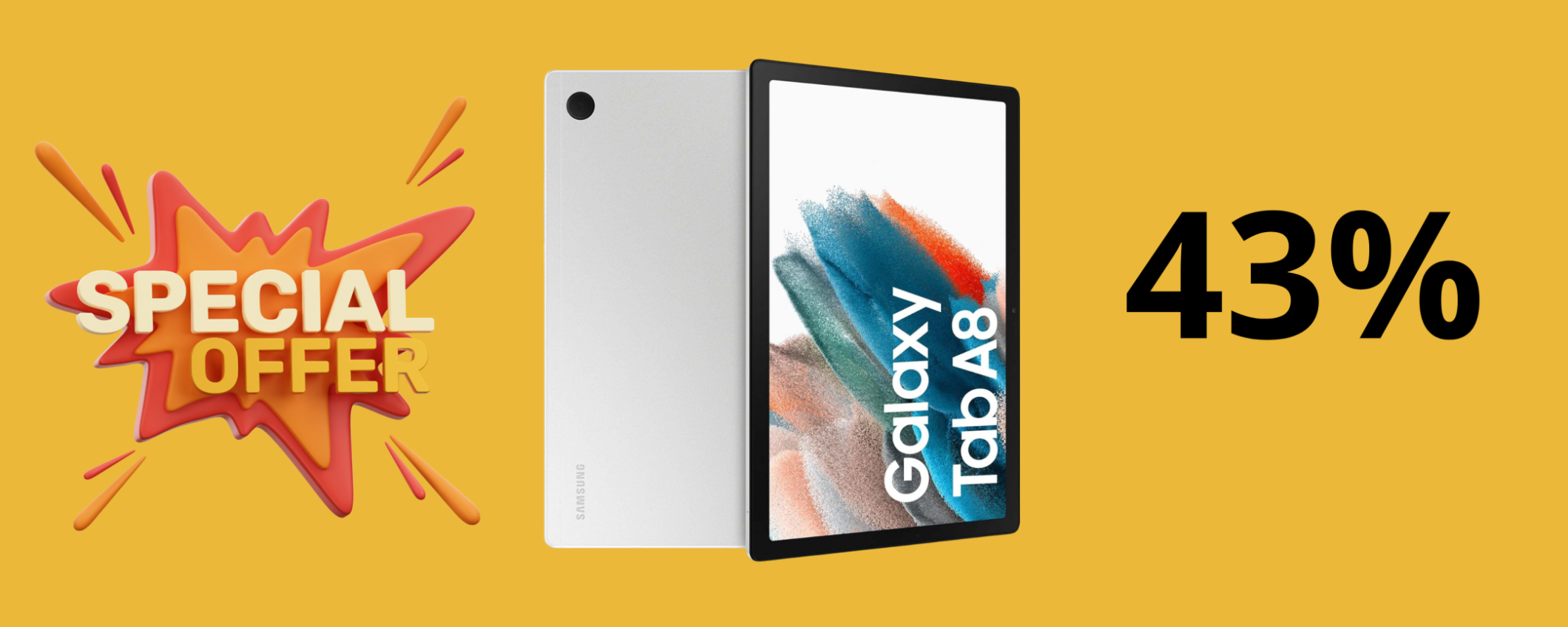 Samsung Galaxy Tab A8, in SUPER sconto del 43% è un BEST-BUY
