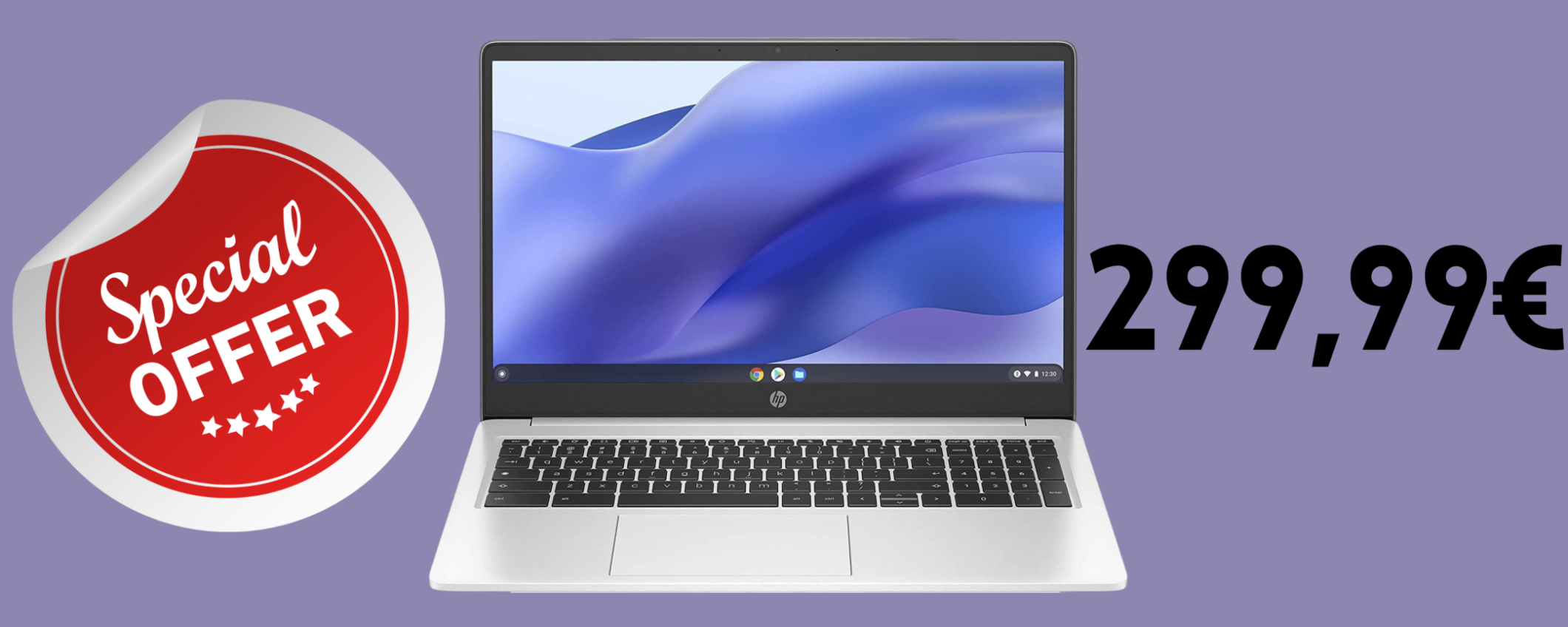 HP Chromebook 15a, a SOLI 299,99€ è perfetto per lo studio
