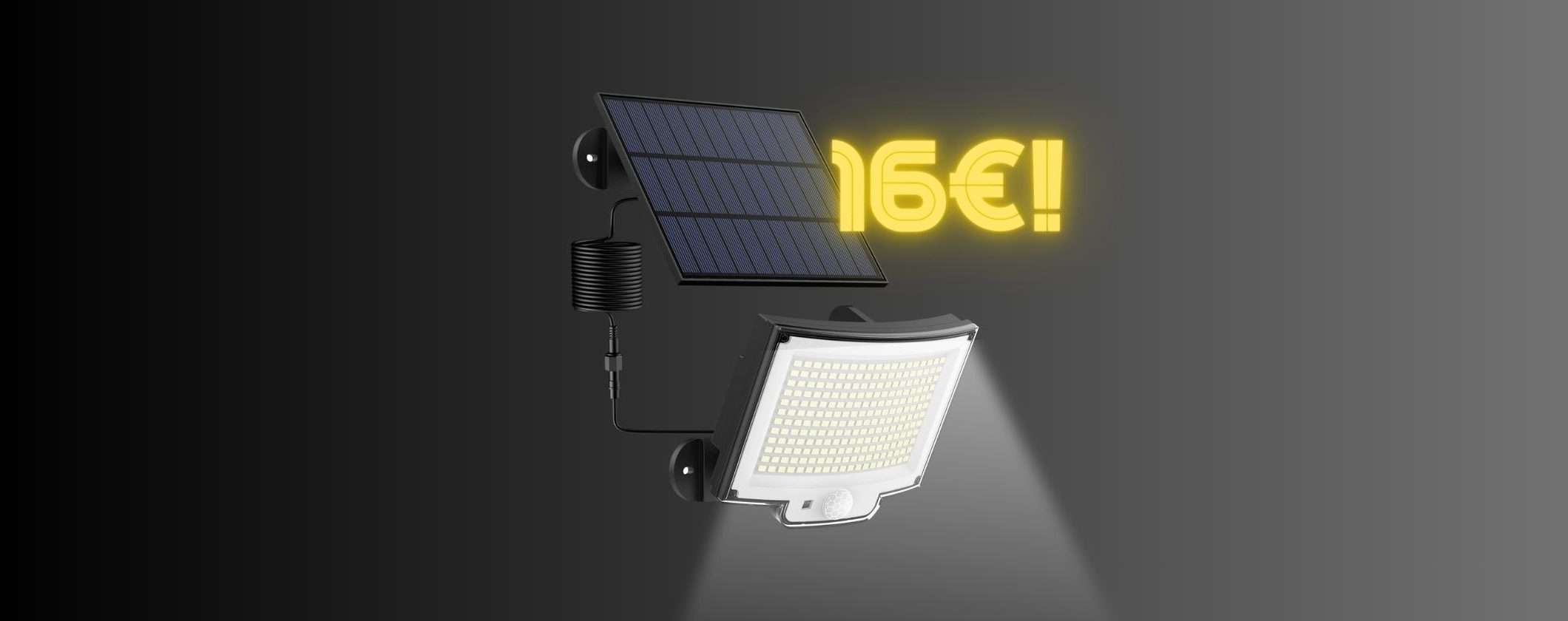 Luce Solare con sensore di movimento a soli 16€