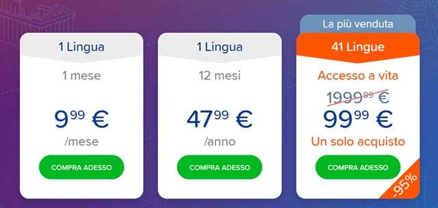 mondly accesso a vita 99 euro