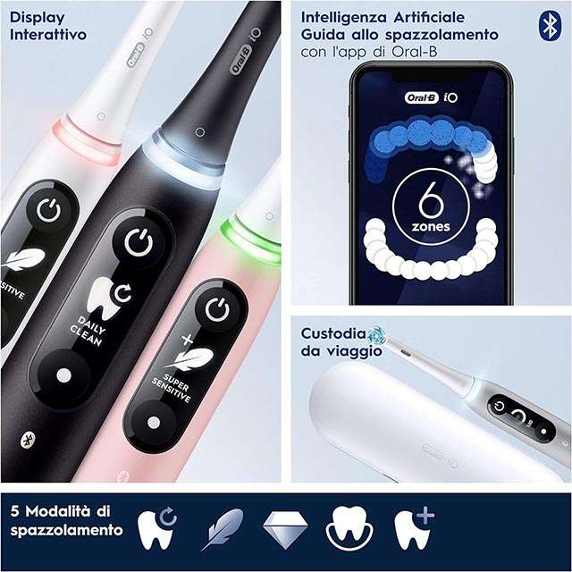 Le funzionalità e le caratteristiche dello spazzolino elettrico Oral-B iO6