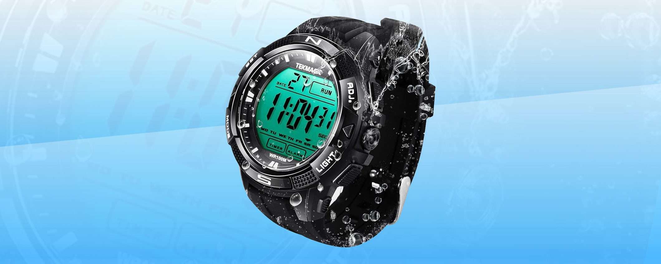 Orologio sportivo resistente all'acqua: OFFERTA LAMPO a 11€
