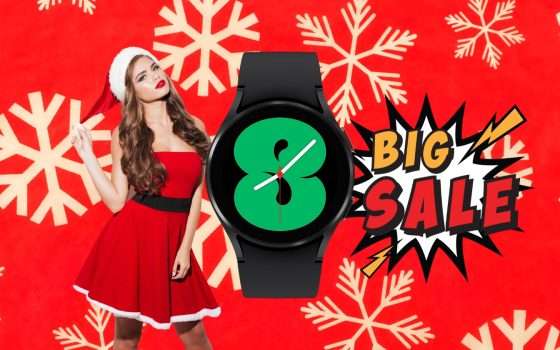 Samsung Galaxy Watch4: a NATALE solo 159€ su Amazon