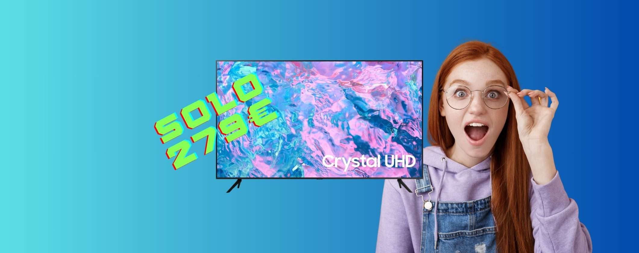 Samsung TV Crystal 4K Series 7: solo 279€ per questa 43 pollici