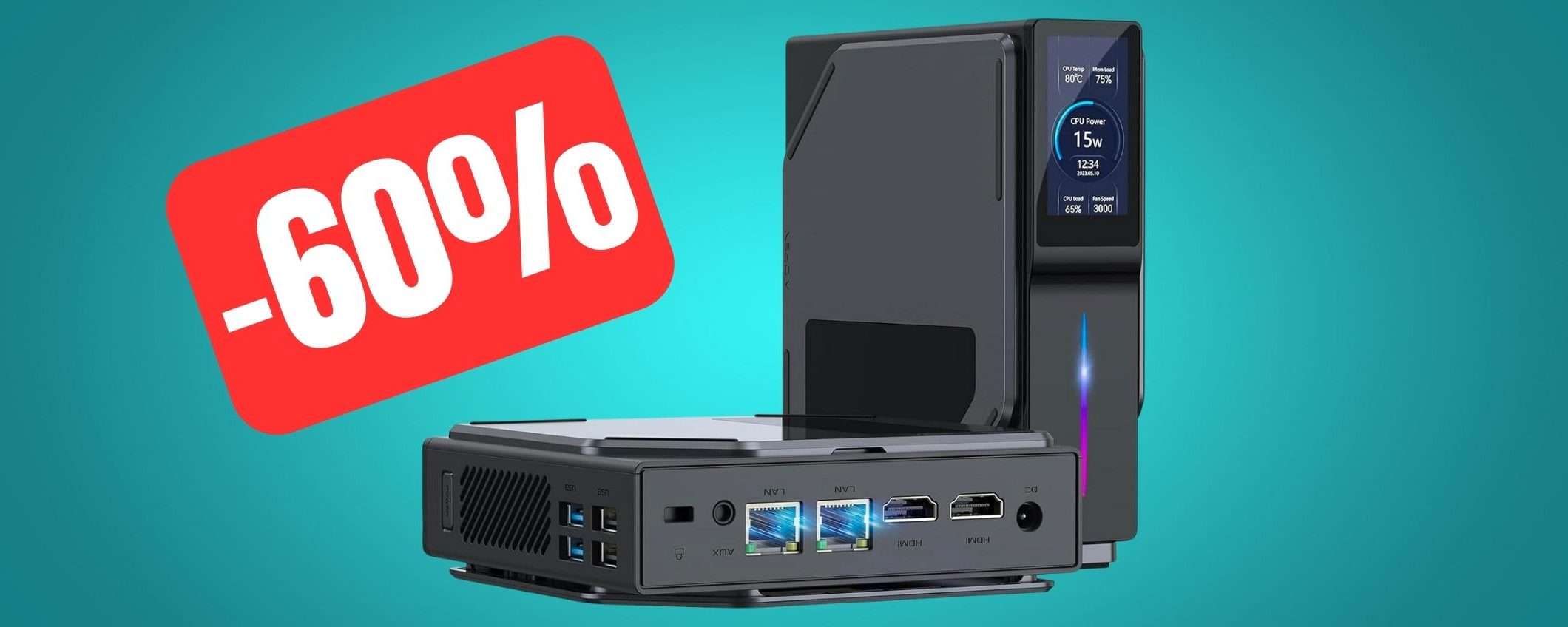 Mini PC mostruoso con 16GB di RAM e SSD da 512GB a soli 199€ (-60%)