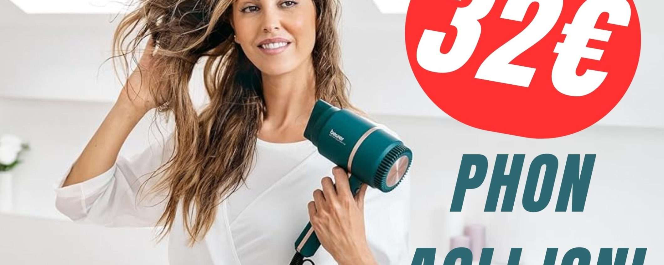 SCONTO FOLLE per l'Asciugacapelli agli ioni! (31,49€ in meno!)