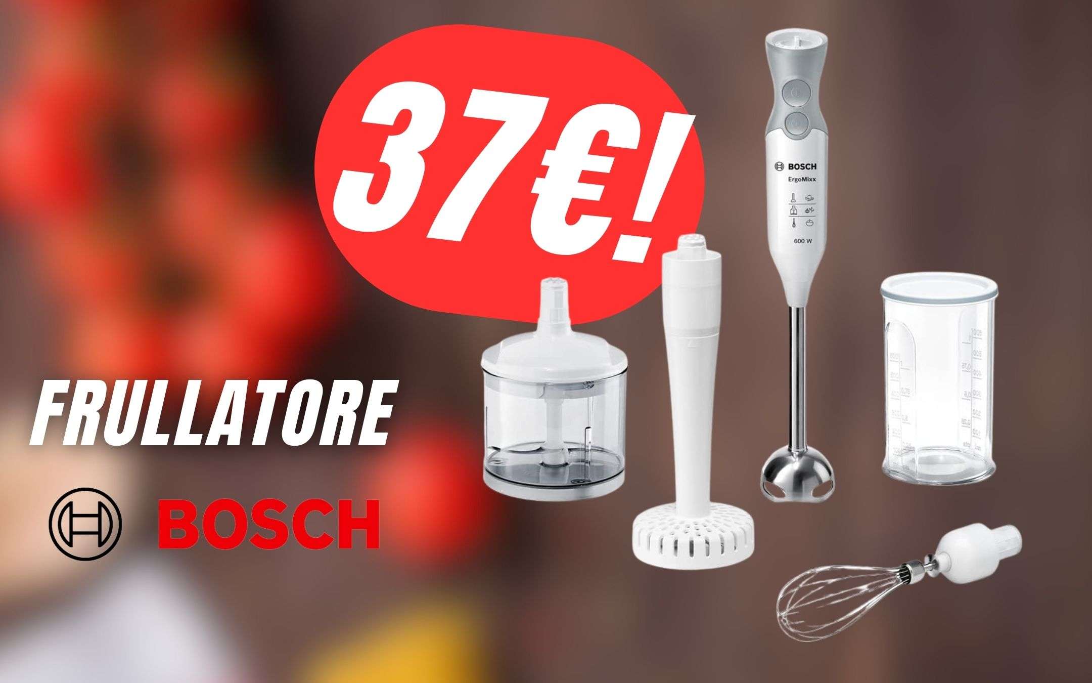Il Frullatore a Immersione Portatile di Bosch costa solo 37€ grazie allo  SCONTO!