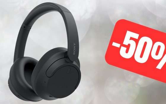 Cuffie wireless Sony con cancellazione del rumore in OFFERTA Amazon (-50%)
