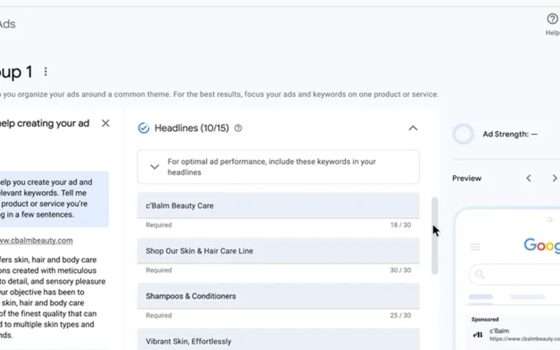 Google Ads lancia il generatore di annunci AI