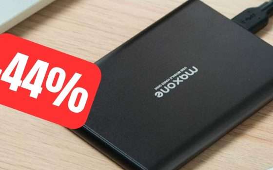 Hard disk esterno 500GB: super sottile e a PREZZO STRACCIATO (-44%)