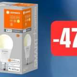 Lampada LED Smart WiFi E27 in SUPER SCONTO su Amazon