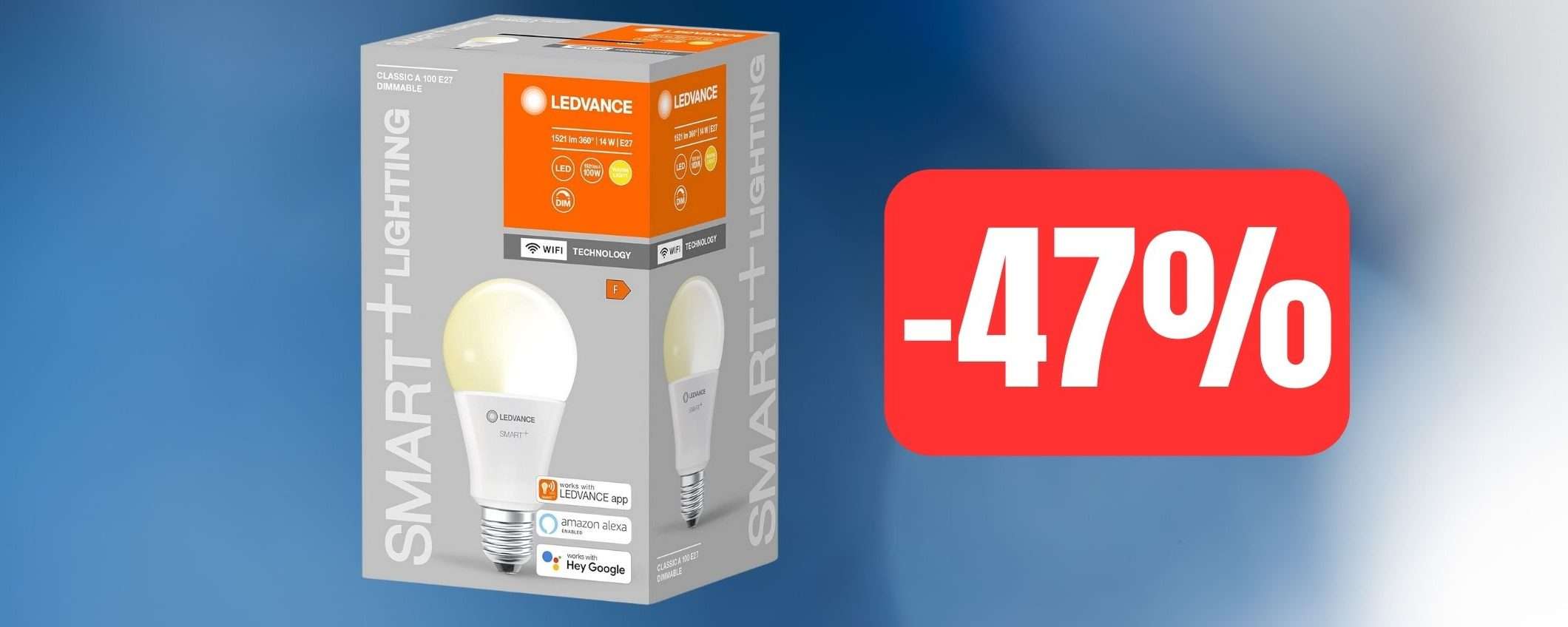 Lampada LED Smart WiFi E27 in SUPER SCONTO su Amazon