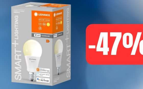 Lampada LED Smart WiFi E27 in SUPER SCONTO su Amazon