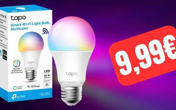 Lampadina smart WiFi TP-Link in OFFERTA: solo 9,99€ su Amazon
