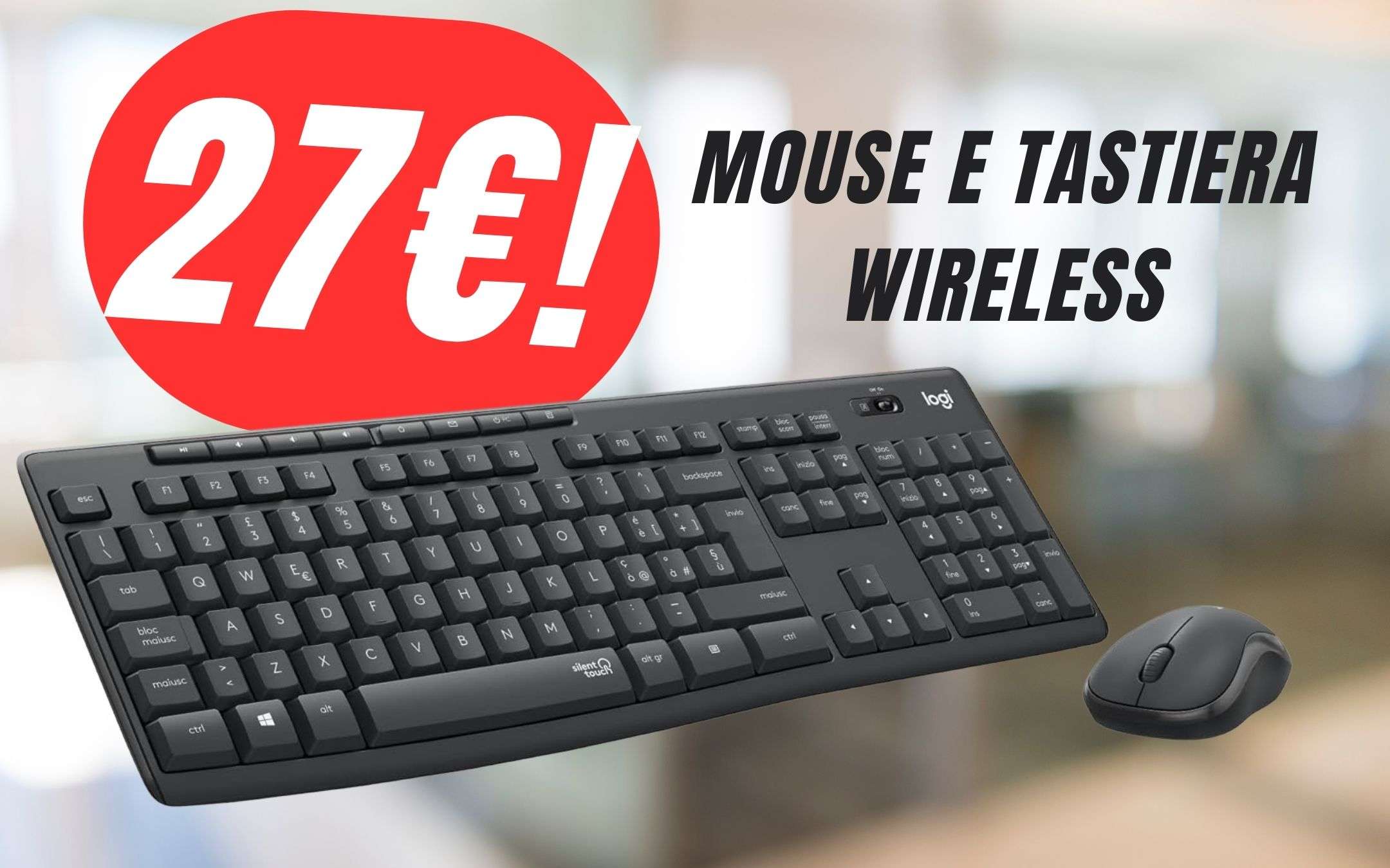 Combo Mouse e Tastiera senza fili a 27€? Sì, grazie allo SCONTO !