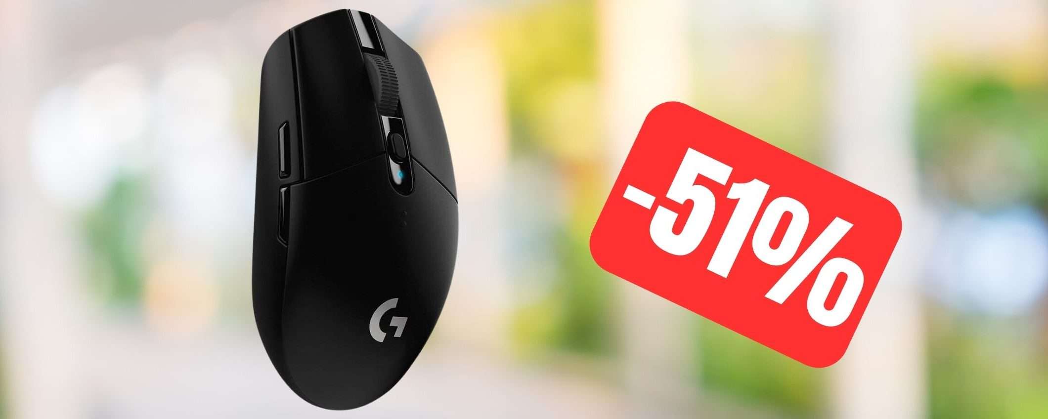 Mouse da gaming Logitech: velocissimo e wireless, in SUPER SCONTO Amazon (-51%)