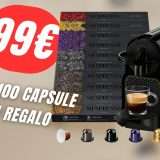 COMBO PAZZESCA: Macchina da Caffè Nespresso + 100 Capsule in REGALO!
