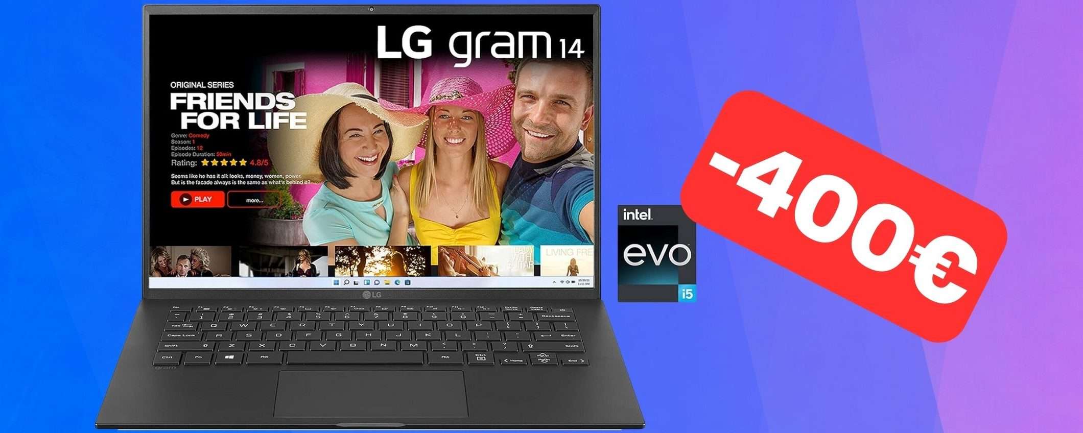 Notebook LG con i5, 16GB RAM e 512GB SSD: 400€ di sconto su Amazon