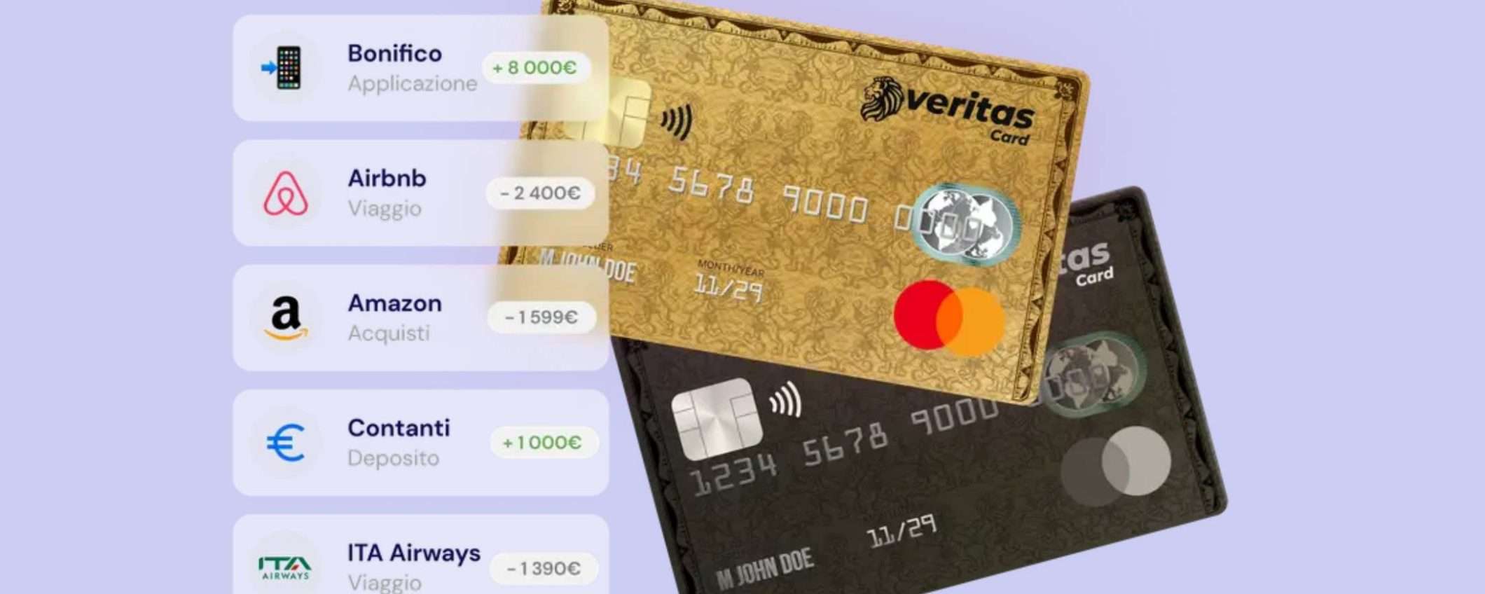 Veritas: Carta Prepagata MasterCard con IBAN personalizzabile