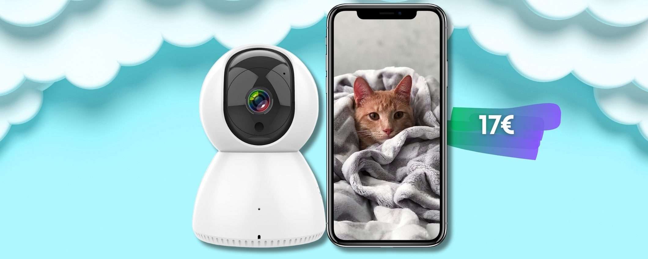 Telecamera di SICUREZZA in casa: rotazione e visione FHD a soli 17€