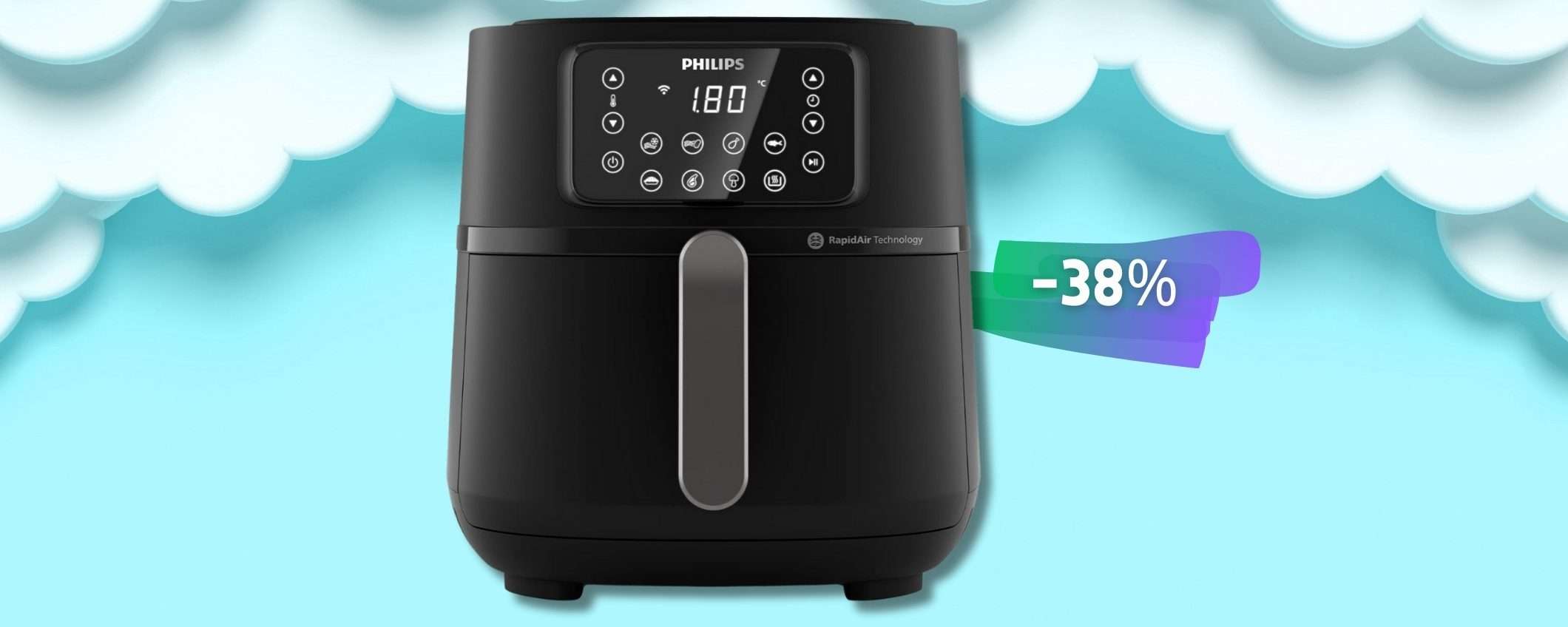 Philips Airfryer XXL è un COLOSSO in cucina: connessa al WiFi e 16-in-1