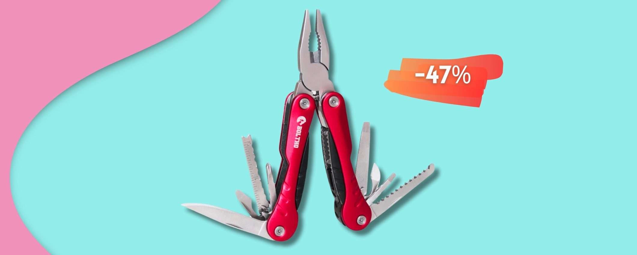 Attrezzo MULTIUSO 15 in 1, altro che cassetta degli attrezzi: -47%