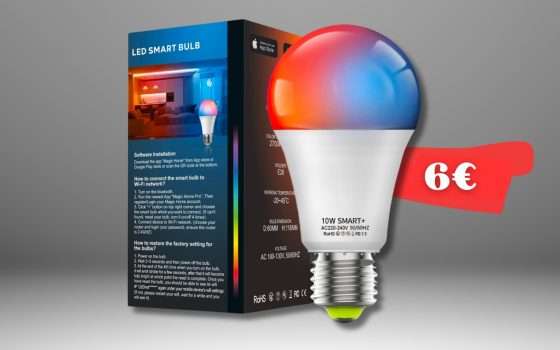 Colorata, SMART e personalizzabile: lampadina LED E19 a prezzo RIDOTTO