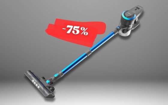 Aspirapolvere zero fili 40min d'autonomia + accessori: prezzo SGONFIATO