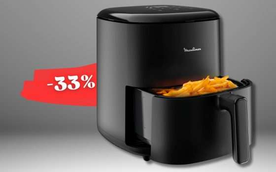 Compatta e DI DESIGN: la friggitrice ad aria Moulinex ti fa CHEF (-33%)
