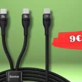 Cavo USB C, non classico ma DOPPIO: prezzo minimo per un prodotto TOP